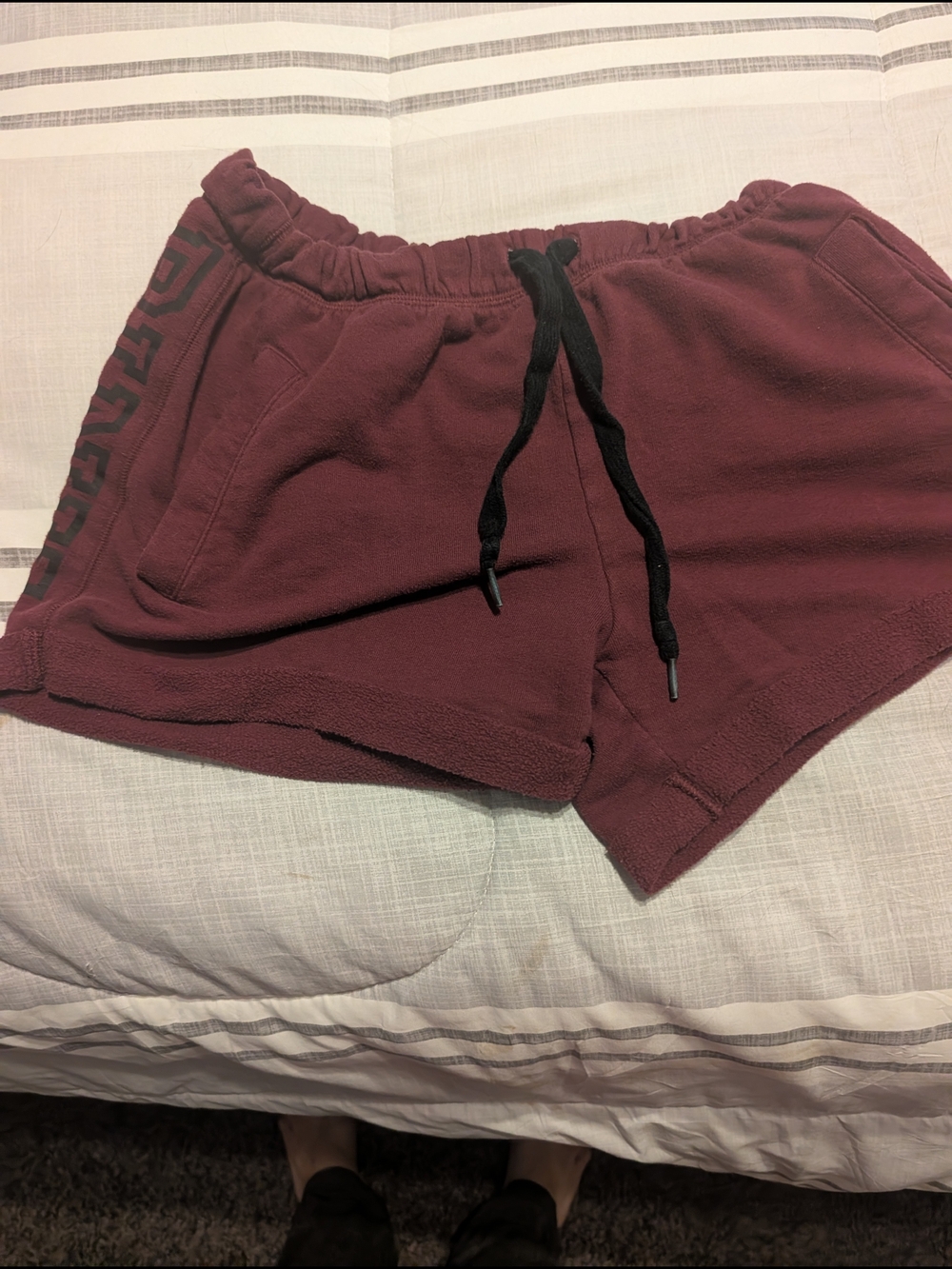 Women's Maroon Fleece Drawstring Shorts